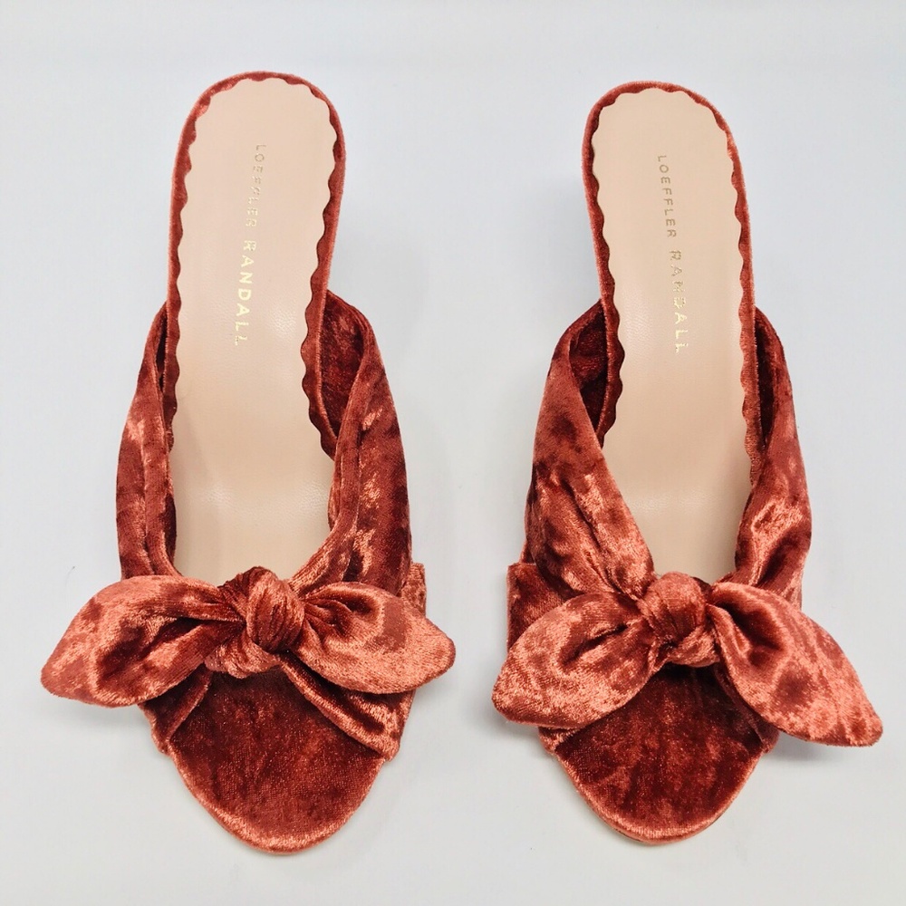 Loeffler Randall Velvet Luisa Kitten Heels Brique - Picture 8 of 8